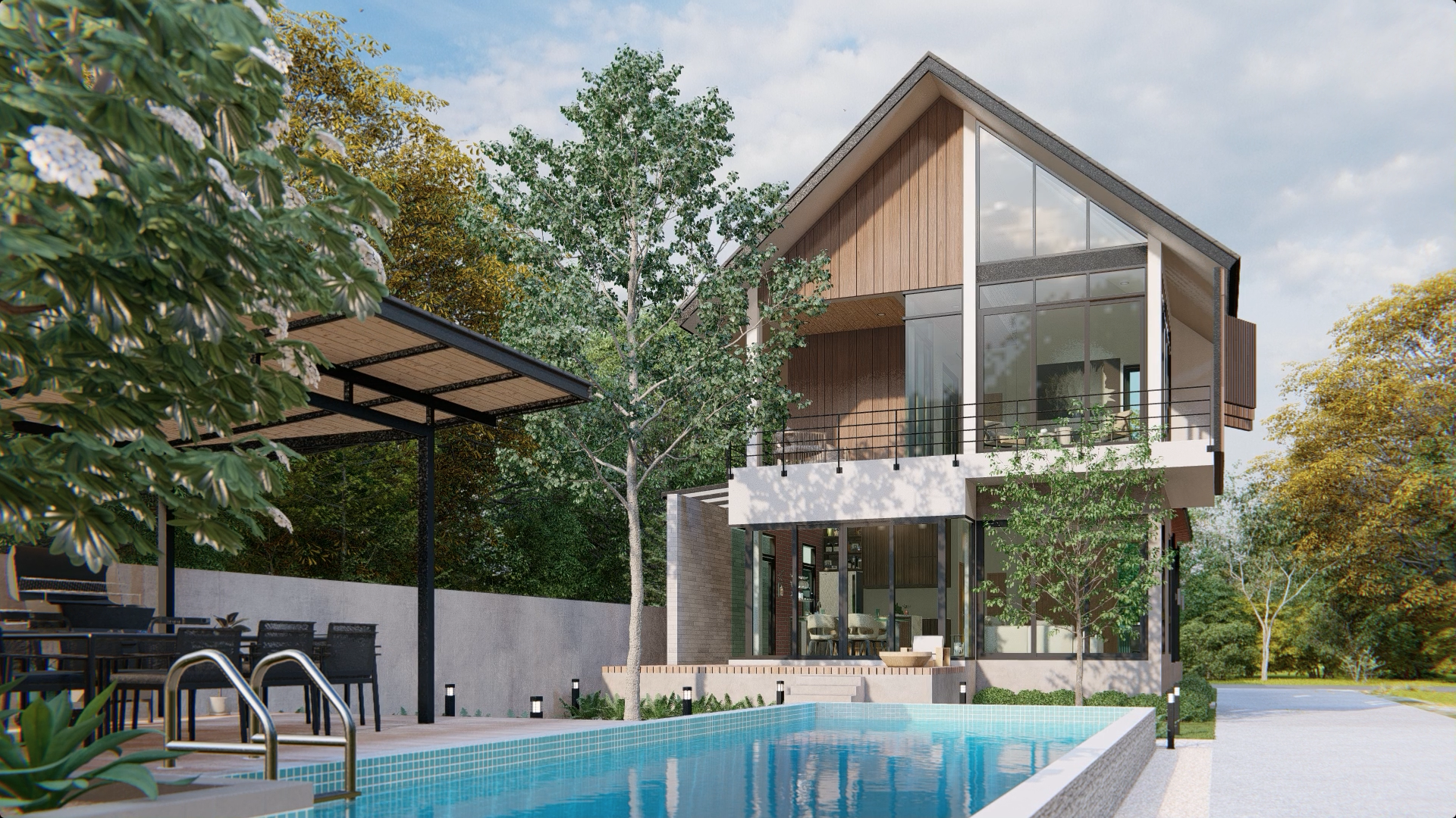 แบบบ้านสวย Ep66-024 Exterior Perspective Hero