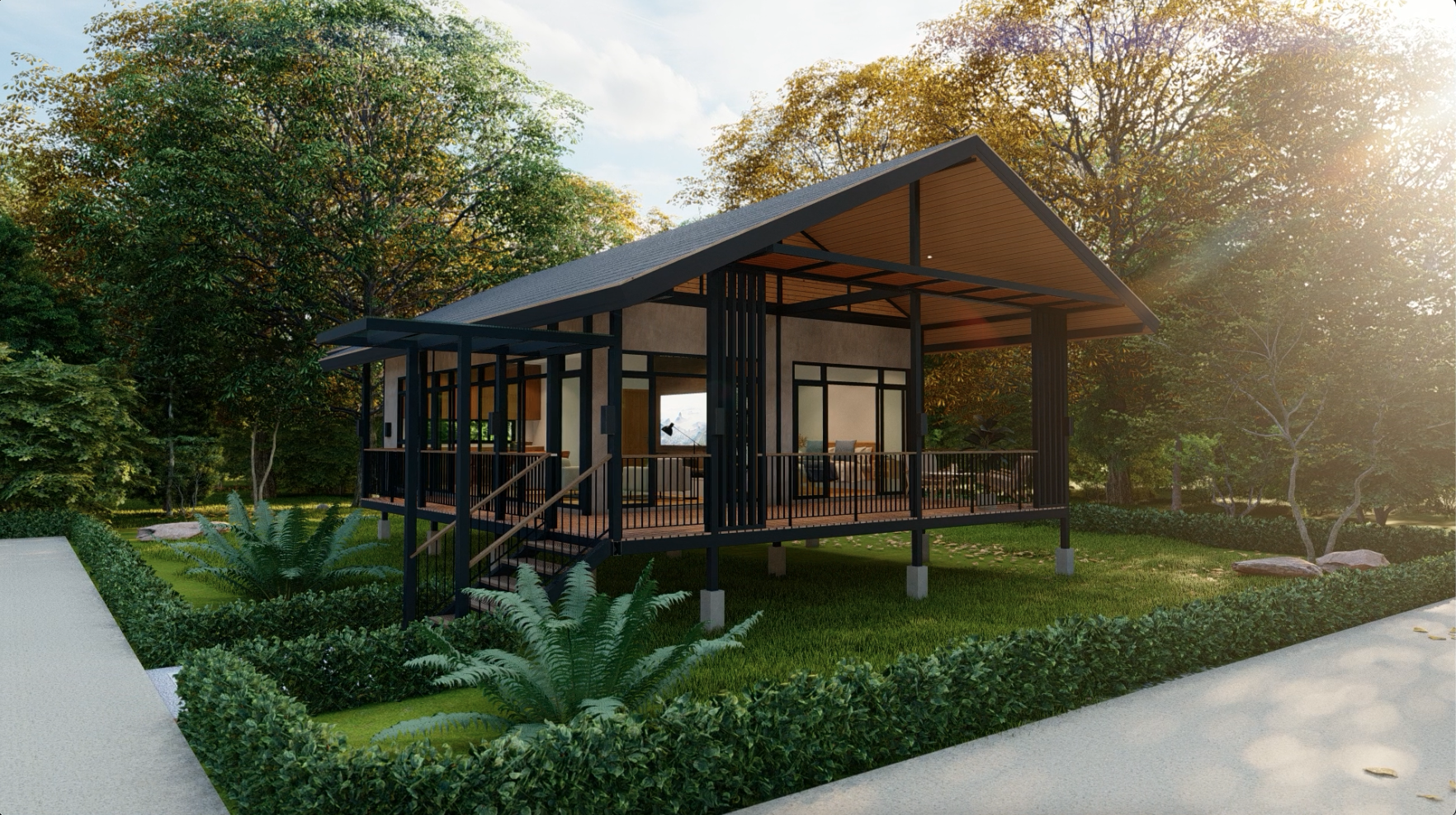 แบบบ้านสวย ep67-003 Exterior Perspective