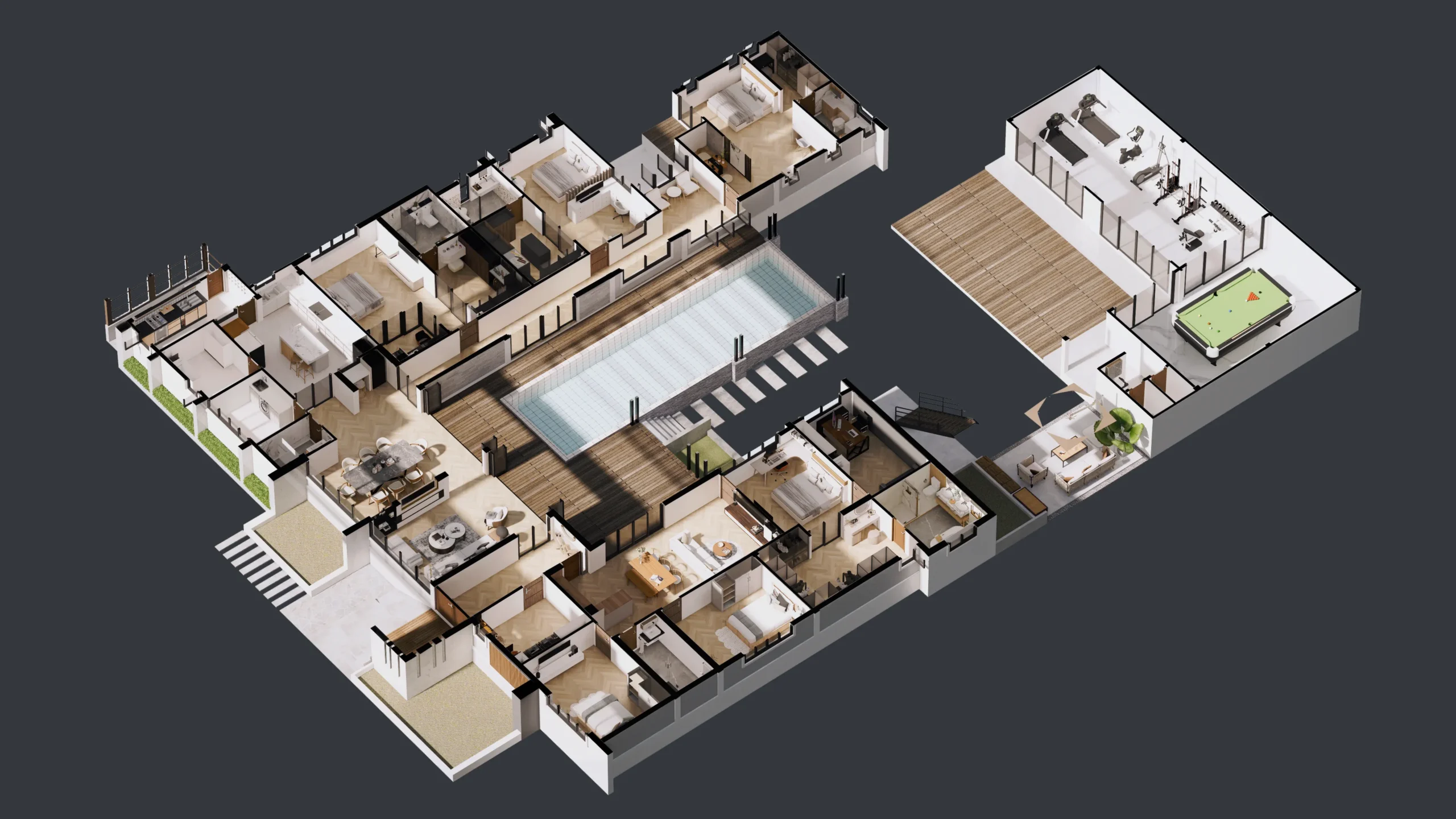 ภาพจำลอง 3 มิติแผนผังบ้าน